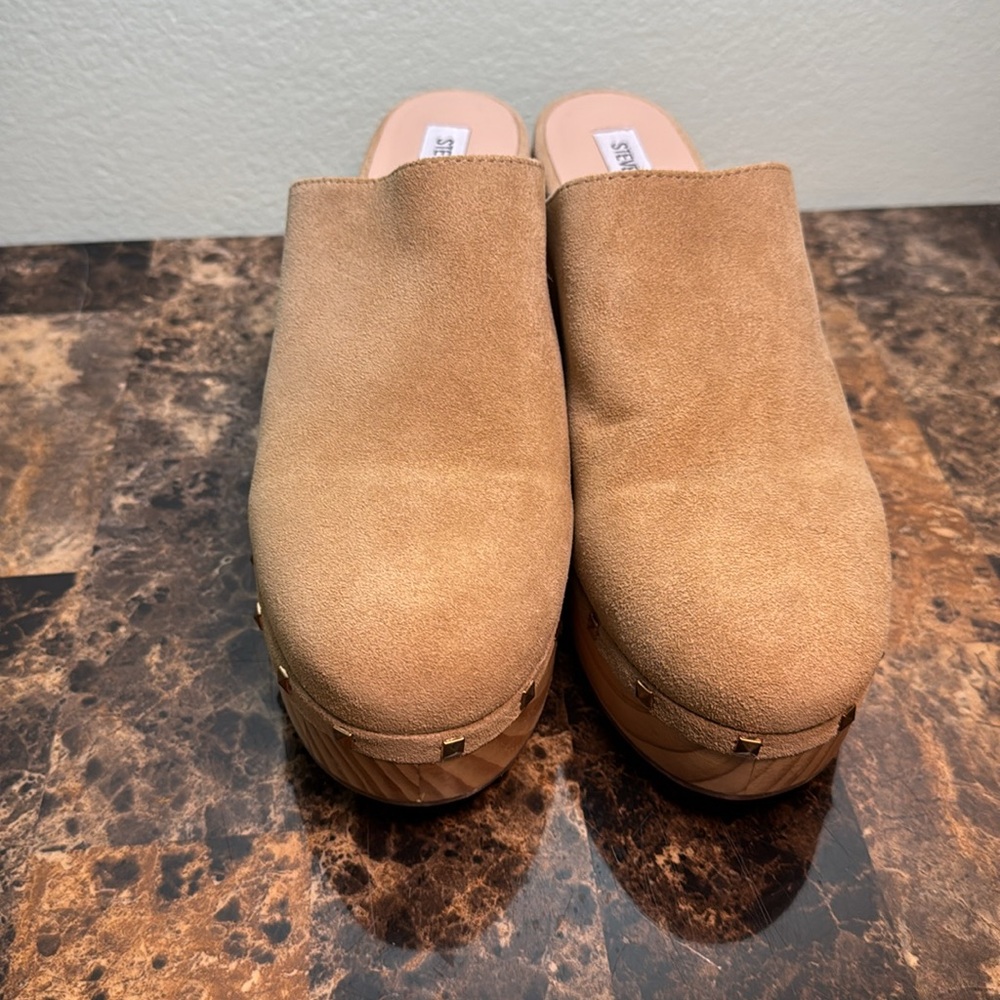 Steve Madden 11 Brooklyn-1 Leather Studded Clogs mules - Picture 11 of 12